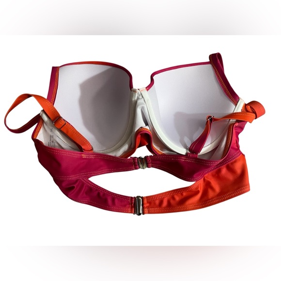 NWT SHEIN Bikini Top Orange and Pink 1XL - Picture 4 of 9